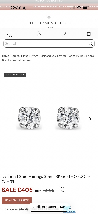 18k Diamond Earrings 