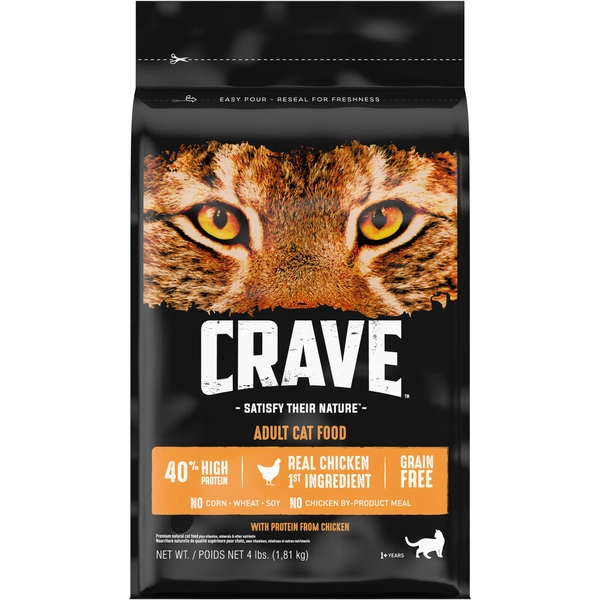 Crave High Protein Dry Cat Food - Grain Free, Chicken