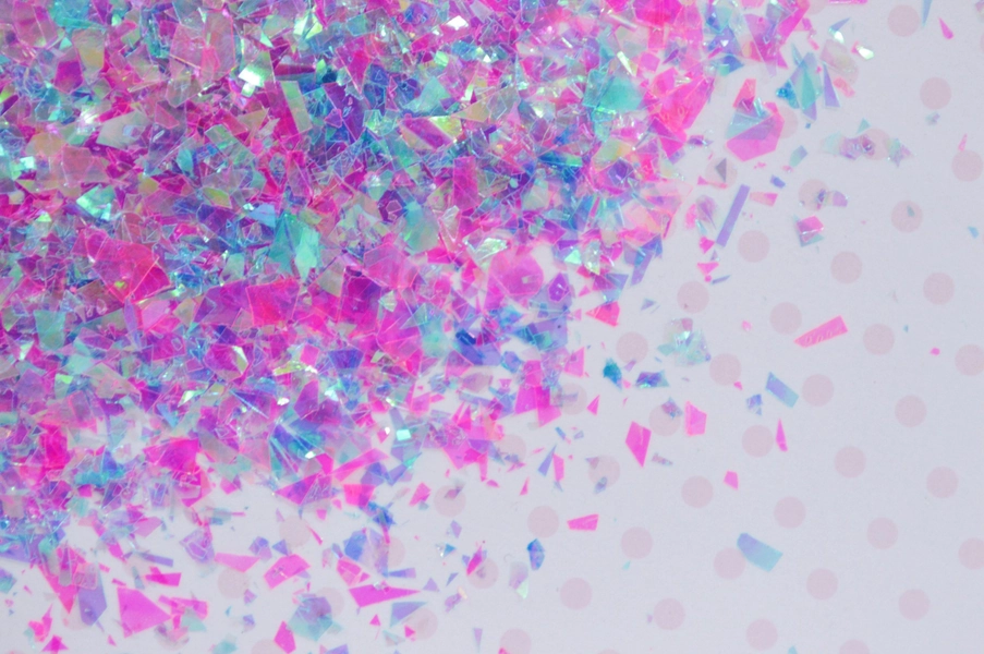 Iridescent Glitter Flakes: Yume Kawaii Decoden Nail Slime Supplies (5 grams)