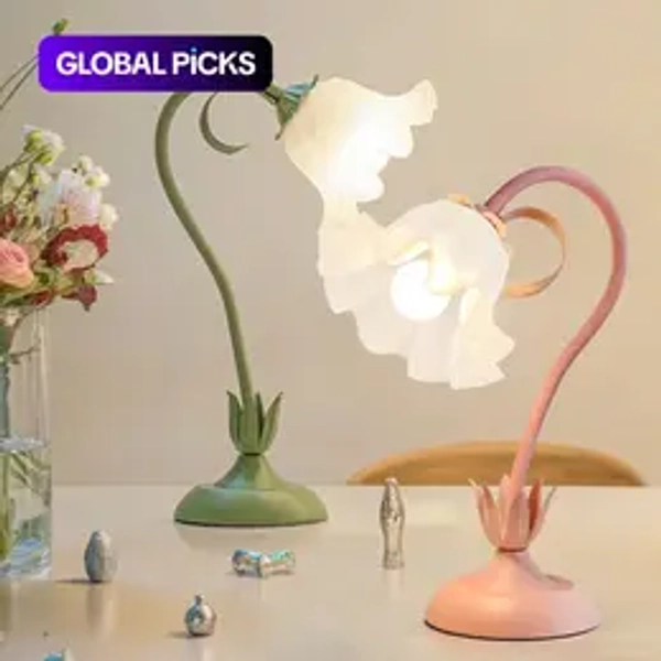 Flower Design Table Lamp, Decorative Lamp, Plug and Play Modern LED Desk Lamp, Flexible Dimmable Desk Light Adjustable Light For Home Office Bedroom Study Room #GLOBAL PICKS