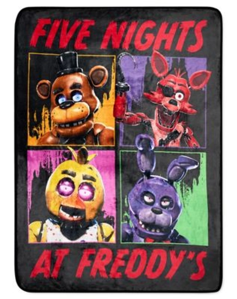 Five Nights at Freddy's Colorblock Character Fleece Blanket - Spirithalloween.com