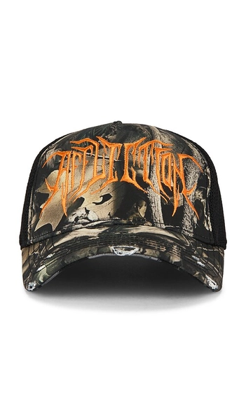 Affliction Skull Tree Camo Hat in Grey.