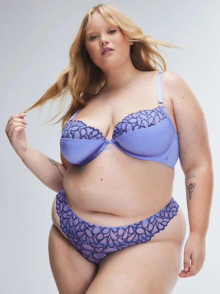 Savage Not Sorry Half-Cup Plunge Bra with Lace