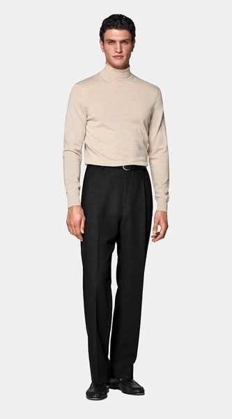 Sand Merino Turtleneck