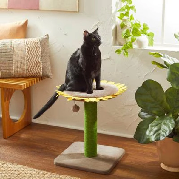 Sunflower Cat Scratching Post, Single Post