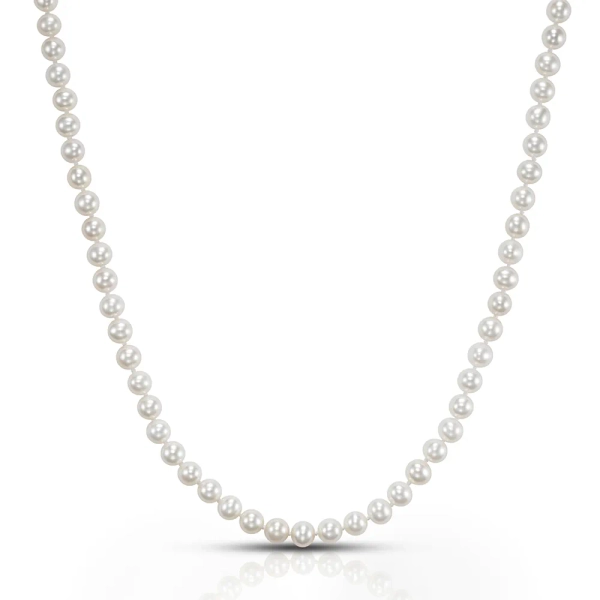Cultured Freshwater Pearl Necklace in 14K Yellow Gold, 7mm