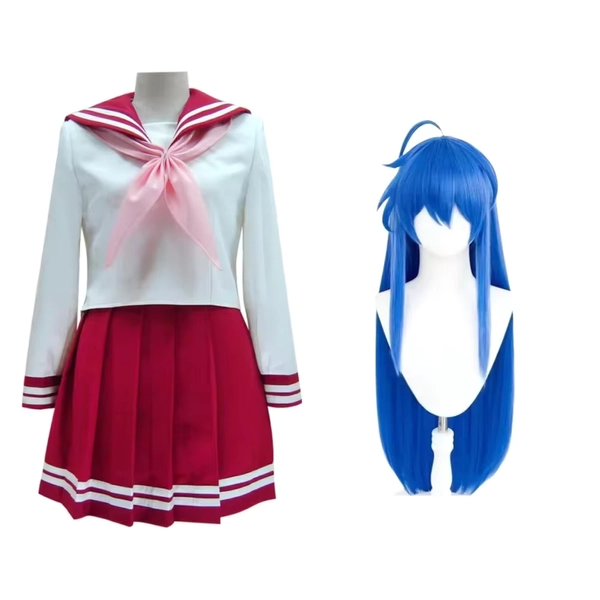 2026 Izumi Konata Cosplay Costume Anime Lucky Star Izumi Konata Costume Wig Sets Halloween Anime Clothes