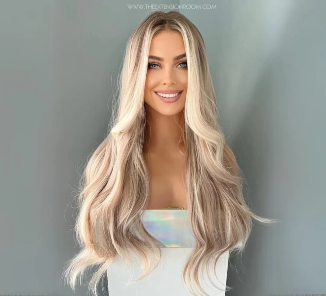 Long Blonde Wig | 28 Inch Layered Wavy Wig With Face-framing Highlights | Alexandra - Etsy UK