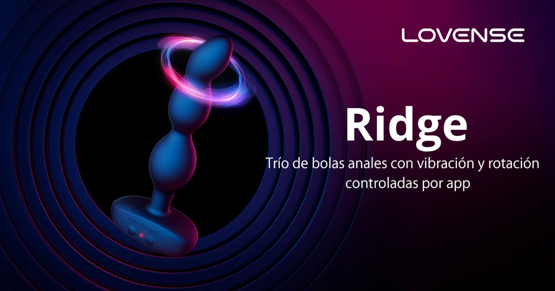 Lovense® Ridge: Cuentas anales vibrantes y giratorias.