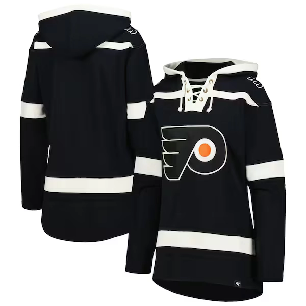 Women's Philadelphia Flyers  '47 Black Superior Lacer Pullover Hoodie