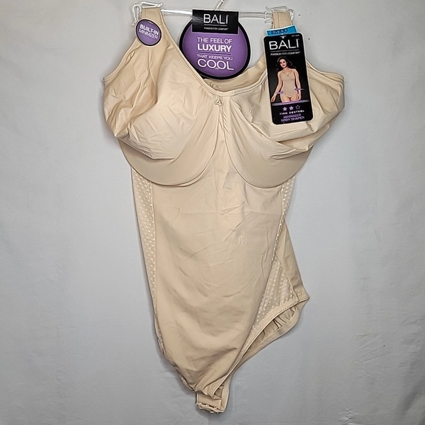 Bali Shapewear Body Modelador 42DDD DF1009 Minimizador Lt Taupe Desnudo Nuevo con etiquetas