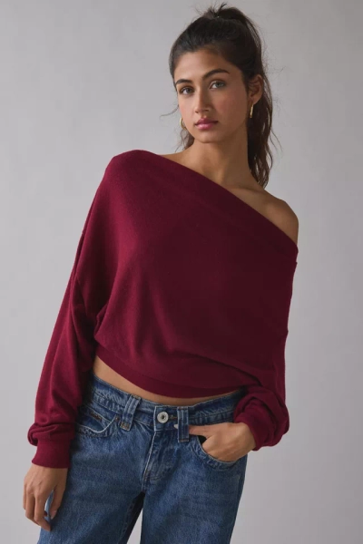 Out From Under Clarity Cozy Knit Off-The-Shoulder Top