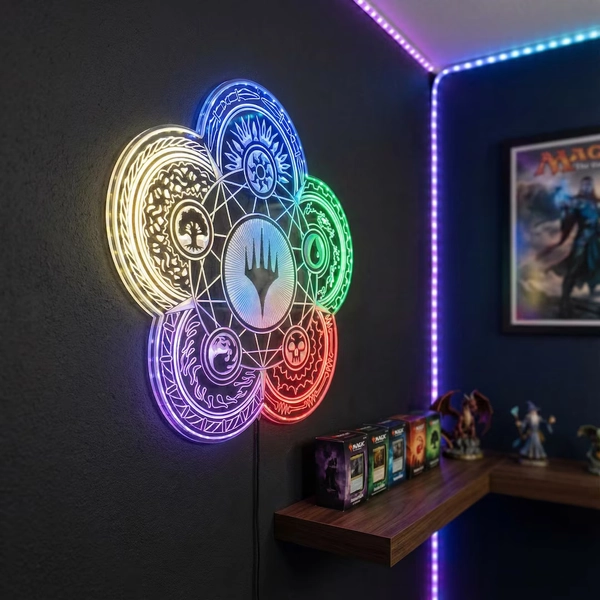 Mana Magic the Gathering Neon Wall Sign