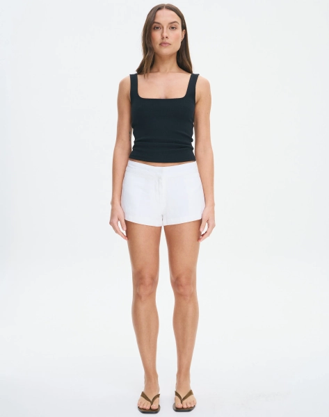 Linen Blend Tailored Micro Short