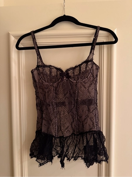 Agent Provocateur Plum Lace Babydoll Chemise