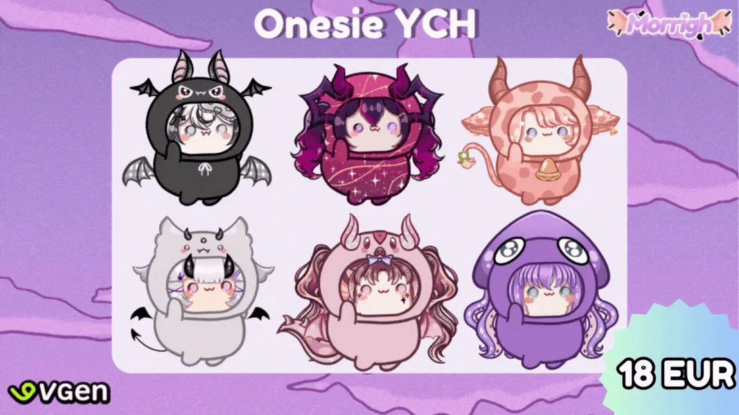 Chonk [Onesie / Dancing] YCH Animated Emote by morrigh (@morrigh)