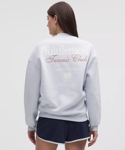 Heavyweight Fleece Pullover *Tennis Club - Starch Blue/White/Spiced Chai - XL