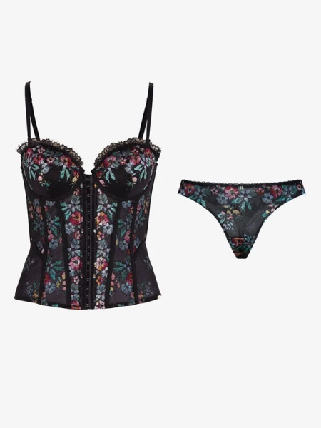 Piccadilly Corset 2-Piece Set - Savage