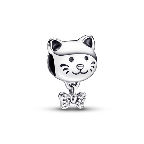 Pet Cat Charm and Bow 