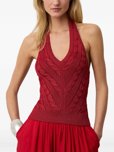 Ralph Lauren Collection cable-knit halterneck top | S