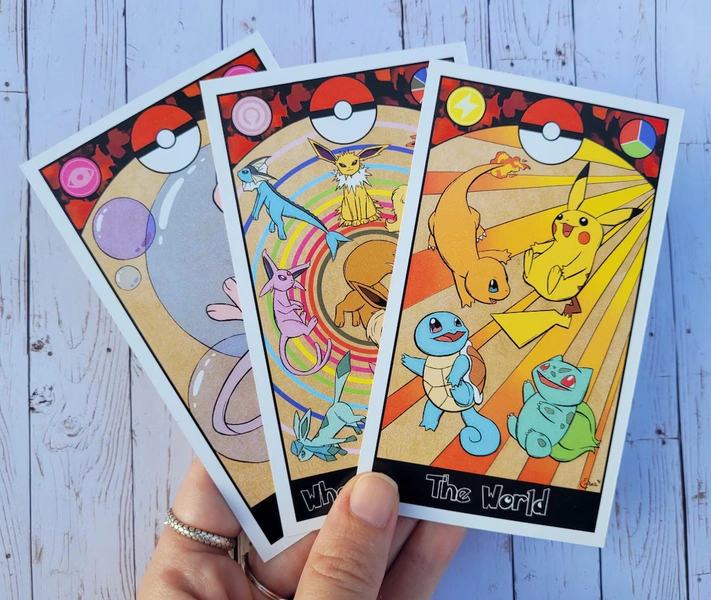 Pokémon Tarot Card Set, Major Arcana Tarot Deck, Unique Tarot Cards, Hand-designed Tarot Set of 22 Created by Art by Ember - Etsy France