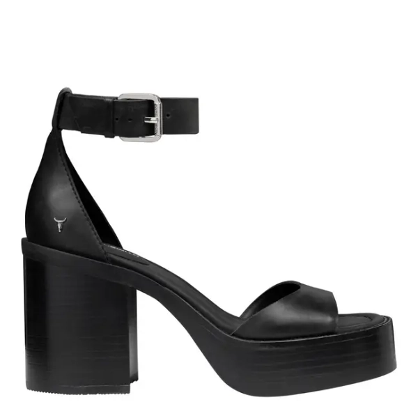 BITTEN BLACK PLATFORM HEELS