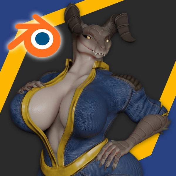 "Lizzy" a female deathclaw model for animation by VulgarVictor on Jinxxy