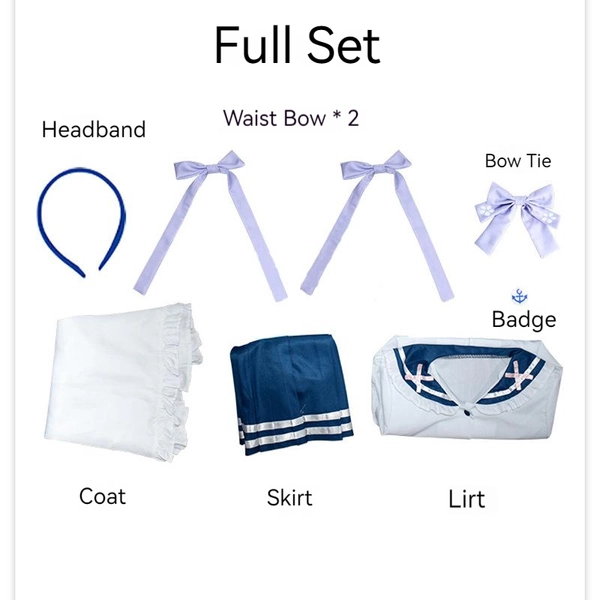 [Wetrose] In Stock Aqua Minato Cosplay Costume Holo Hololive Vtuber Sailor Uniform Akutan Onion Baqua Ateshi Anime Full Set Wig