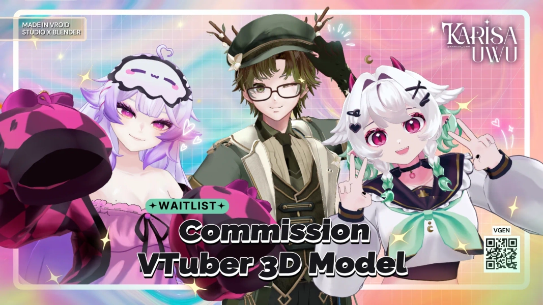 VTuber 3D Model Commissions by Karisa_uwu
