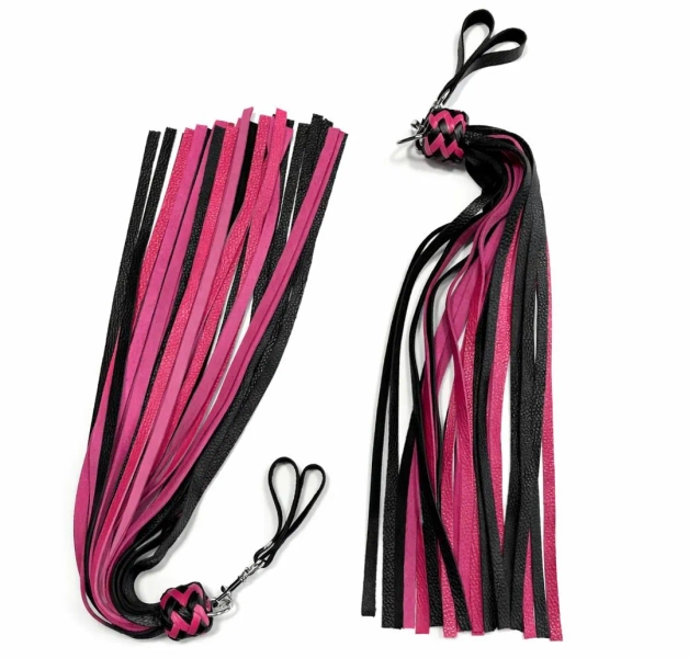 Leather Finger Flogger 30 Long Tail, Spanking Swivel Whip - Handmade - Etsy