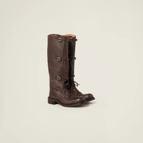 Leather boots