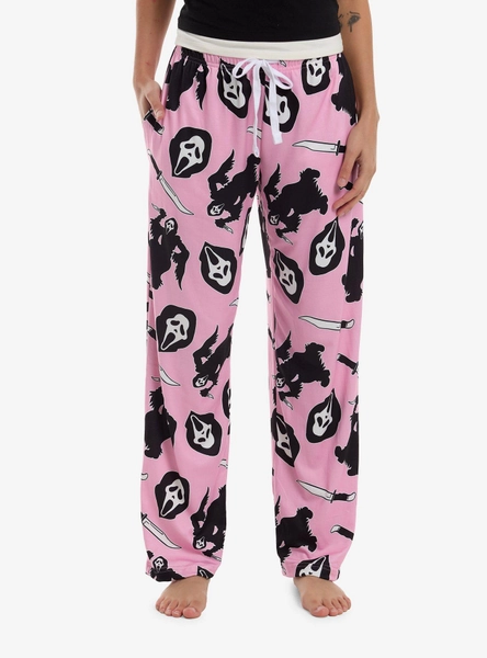Ghost Face Pink Pajama Pants