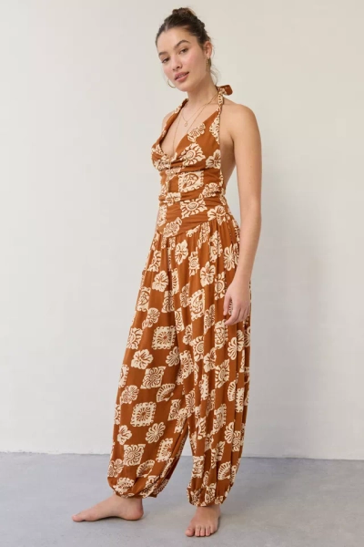 Out From Under Seaside Cowl Neck Halter Jumpsuit