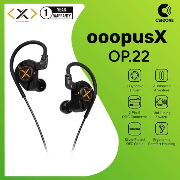 ooopusX Op.22 Hybrid Driver In Ear Monitor Earphone
