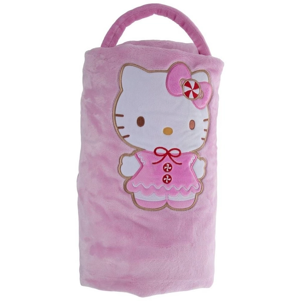 Pink Holiday Hello Kitty Throw Blanket