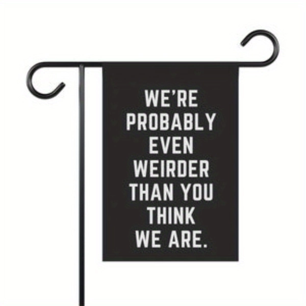 1pc Quirky Family Funny Porch Camping Flag Halloween Weird Neighbor Witch Gothic Style Local Gathering Outdoor Decoration Garden Banner(Flagpole Not Included, Only Flag Surface)