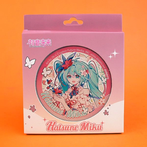 Hatsune Miku Ceramic Coaster 39 Ver. Vocaloid Red Flower Style