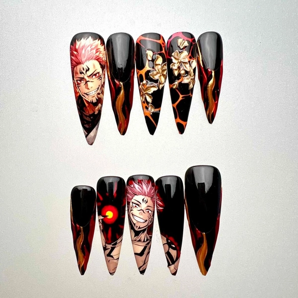 Sukuna Cursed Bloom Smile | Froni Nail