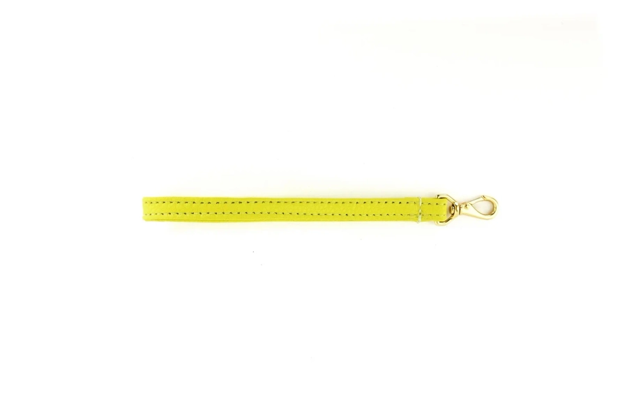PRIMECUT: CHARTREUSE LEATHER WRISTLET STRAP