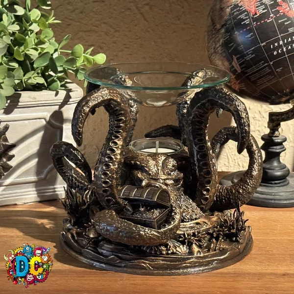 Octopus Kraken Wax Warmer: Hand-Painted Faux Bronze Finish