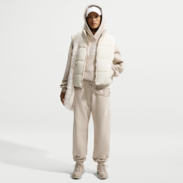 Nike Studio Fleece Medium Weight "Graphic Pack" Women's Oversized Cuffed Logo Pants