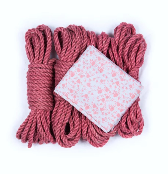 Pink shibari rope bondage kit
