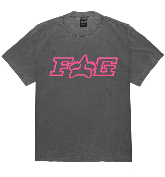 Racing Fag Parody Pigment Dyed T-shirt / Faded Black — LOCKWOOD51