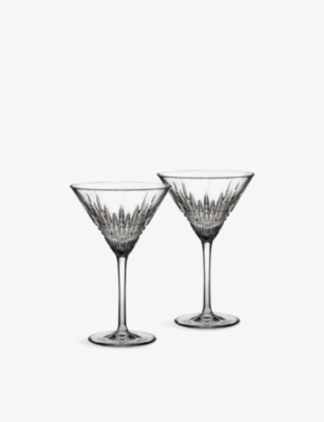Lismore Diamond crystal Martini glasses set-of-two