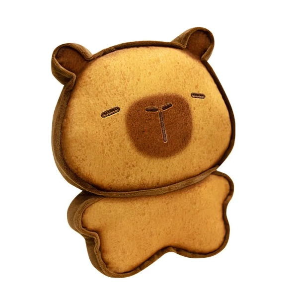 Toasted Capybara Plushie Funny Capybara Stuffed Toy - Brown / Large