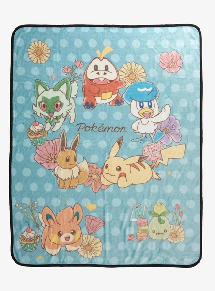 Pokémon Floral Throw Blanket
