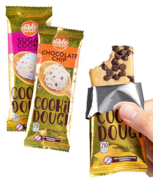 Cookie Dough Bar: A candy bar made of 100% edible cookie dough!