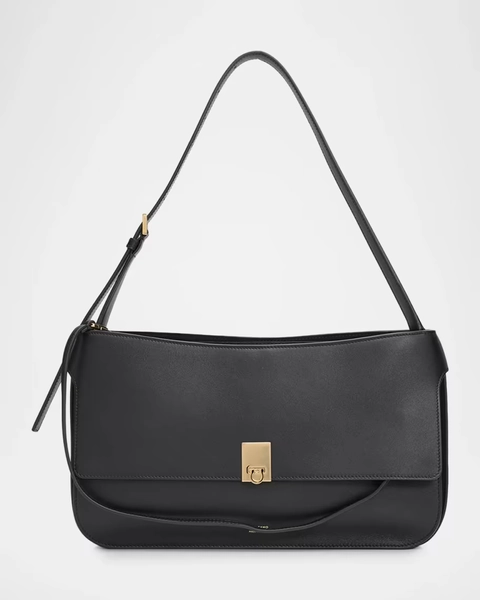 FERRAGAMO Cara Medium Leather Shoulder Bag