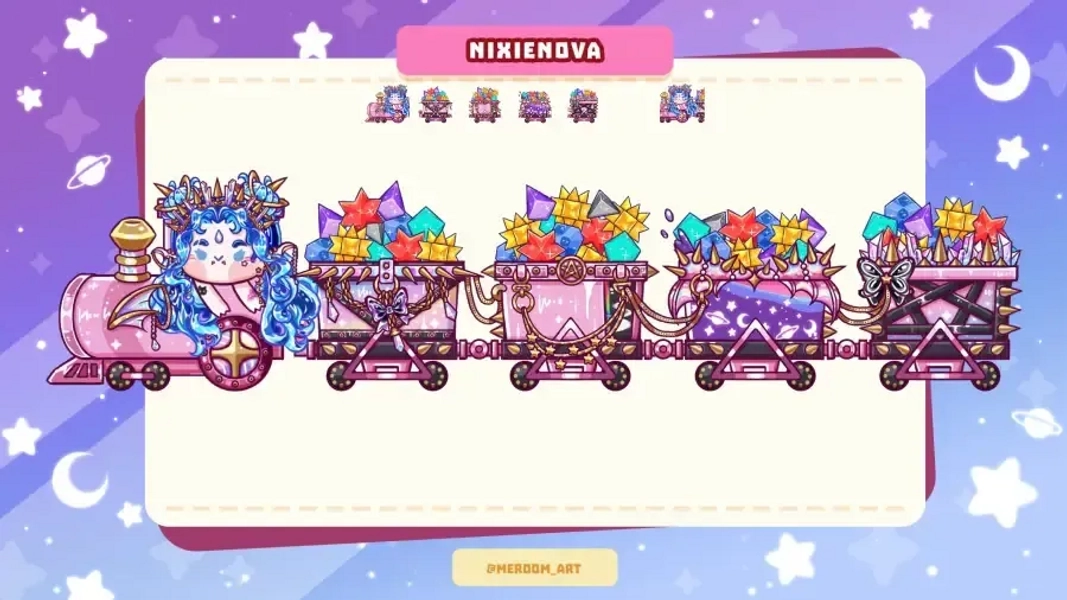 🌱 Custom Animated Hype Train Alert by meroom🌱2D Animator (@meroom_art)