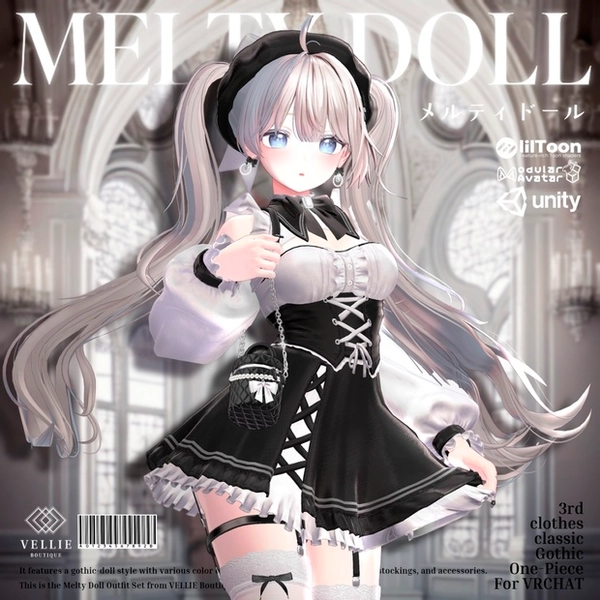 🎀【VRC 衣装】Melty Doll - Gothic
